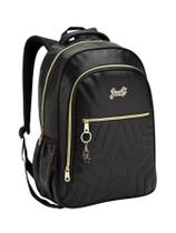 Mochila Teen Preta Denlex Just Metalizada Jt1550 - Preto