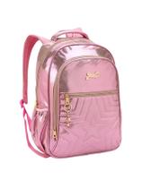 Mochila Teen Preta Denlex Just Metalizada JT1550