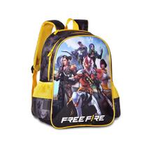 Mochila Tema Free Fire Infantil Escolar Alça Costas E Mão