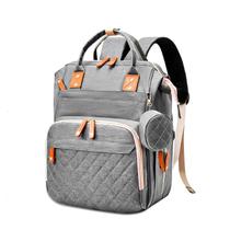 Mochila Térmica Cinza Amamentação Fralda Mamadeira + Bolsos