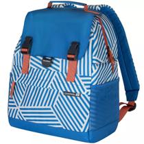 Mochila Térmica CleverMade para 18 Latas à Prova de Vazamentos Azul Listrada