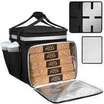 Mochila Térmica Expansível para Entrega de Alimentos Wigojoy Preta Mochila Térmica Expansível para Entrega de Alimentos Wigojoy Preta