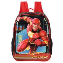 Mochila The Flash Dc Comics Escolar Infantil Preta Costas IS41211