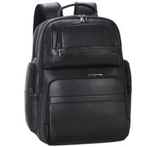 Mochila TIDING de couro genuíno para homens com laptop 15.6 pretas