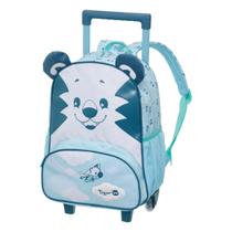 Mochila Tigor T. Tigre Rodinhas Infantil Bebê Menino Escolar Cor:Azul