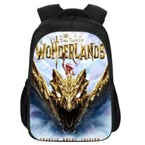 Mochila Tinys Tinas Wonderlands para crianças escolares de poliéster Mochila Tinys Tinas Wonderlands para crianças escolares de poliéster
