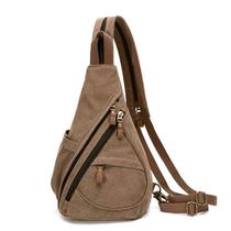 Mochila tiracolo pequena de lona Sling Bag KL928 impermeável