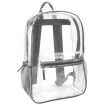 Mochila Trail maker Clear PVC Heavy Duty Transparente Cinza