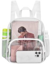 Mochila transparente Busiuw para eventos em estádios 30x30x15cm (branca)