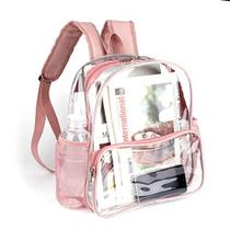 Mochila transparente Crosstime Rose Gold para eventos em estádios