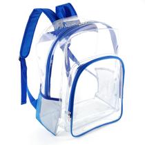 Mochila transparente Fomaris Clear Bookbags para escola (azul)