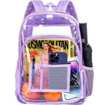 Mochila transparente GXTVO Heavy Duty Transparente Roxa 16x12x5cm Mochila transparente GXTVO Heavy Duty Transparente Roxa 16x12x5cm