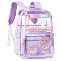 Mochila Transparente KIDNUO - Roxa - Para Meninas e Crianças