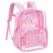 Mochila Transparente mommore para Niños, Mochila Escolar Clara de 15 Pulgadas