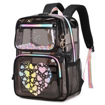 Mochila transparente MOONBABY Lovely para crianças em idade escolar e meninas Mochila transparente MOONBABY Lovely para crianças em idade escolar e meninas