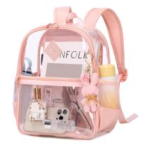Mochila Transparente MUSEVOS Aprobada para Estadios 30x30x15 cm Rosa