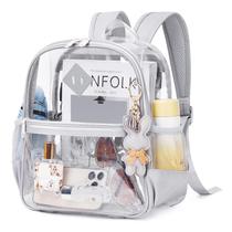 Mochila Transparente MUSEVOS para Eventos en Estadio 30x15x30 cm Gris