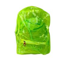 Mochila Transparente Neon Juvenil Feminina Escola Praia Piscina