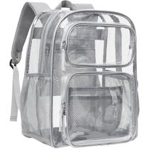 Mochila transparente PACKISM 17 Heavy Duty PVC cinza para escola Mochila transparente PACKISM 17 Heavy Duty PVC cinza para escola