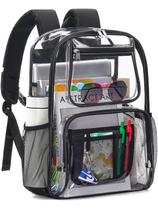 Mochila transparente QOECI Heavy Duty de 17 polegadas para crianças e adultos