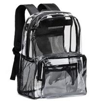 Mochila transparente Vorspack Extra Large PVC transparente preta