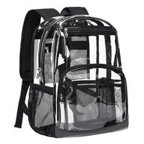 Mochila Transparente Vorspack Heavy Duty Grande para Adultos - Preta