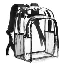 Mochila transparente Vorspack Heavy Duty para trabalhos escolares preta