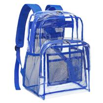 Mochila Transparente YGR de PVC - Grande Capacidade - Azul Mochila Transparente YGR de PVC - Grande Capacidade - Azul