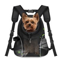 Mochila transportadora para cães de estimação WOYYHO de malha ventilada preta (1-2 kg)