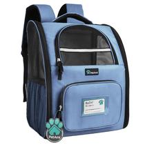 Mochila transportadora para perros PetAmi para gatos y cachorros hasta 8 kg, azul claro