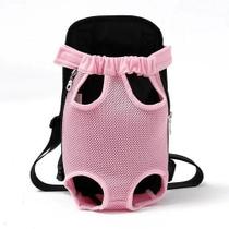 Mochila Transporte Canguru Animais Pet Dog Gato - Rosa-G