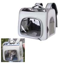 Mochila Transporte Gato Cao Pet Cachorro Pequeno Porte Animal de Estimaçao Passeio Viagem Lazer Seguro Resistente Alça Ajustavel Ventilado - Ab.MIDIA