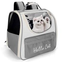 Mochila Transporte Pet Gato Cachorro Animais Pequeno Medio Porte Bolso Ar Ventilado Bolsa Vista Panoramica Viagem Passeio Caminhada Descanso Camping