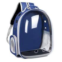Mochila Transporte Pet Visor Cápsula Panorâmico Lovely Vibe cor:cinza