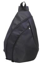 Mochila transversal 2 divisoes em poliester preto ls mo4171
