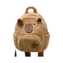 Mochila Transversal De Pelúcia Kawaii De Capivara Para Mulheres, Grande Capacidade, Bolsa Divertida