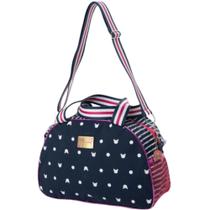 Mochila transversal e de ombro Turma da Mel estampa de borboleta, listrada e preta Mochila transversal e de ombro Turma da Mel estampa de borboleta, listrada e preta