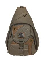 Mochila Transversal Lona Reforçada Kvn 201351 Bege Mochila Transversal Lona Reforçada Kvn 201351 Bege