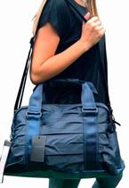 Mochila Transversal Mala Para Academia Rosa Linda Azul Porta Tenis Multiuso Sport