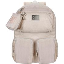Mochila TRENDY Bege C/BOLSA Chaveiro Mochila TRENDY Bege C/BOLSA Chaveiro