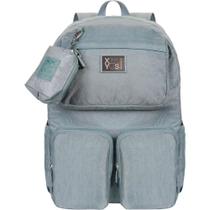Mochila TRENDY Verde com Bolsa Chaveiro