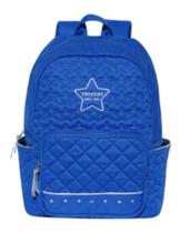 Mochila triviun para notebook azul bordado estrela 13106