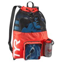 Mochila TYR Big Mesh Mummy para natação úmida, vermelha de ginástica 40L Mochila TYR Big Mesh Mummy para natação úmida, vermelha de ginástica 40L