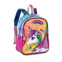 Mochila Unicornio Holográfica Brilhante Escolar Infantil