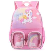 Mochila Unicórnio Infantil Escolar Faixa refletiva