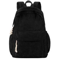 Mochila Unineovo School for Teens Corduroy para laptop de 17 polegadas preta Mochila Unineovo School for Teens Corduroy para laptop de 17 polegadas preta