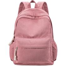 Mochila Unineovo School para meninas adolescentes corduroy rosa 15,6 polegadas