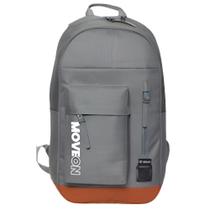Mochila Unissex Juvenil Cores Escolar Viagem Cor:cinza F102