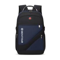 Mochila Unissex Notebook com Cadeado, Entrada para USB/ Fone de ouvido e capa de Chuva - Movitour Nomad