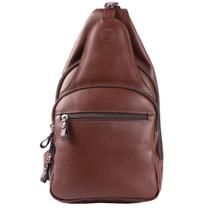 Mochila Unissex Transversal em Couro Artlux 1343